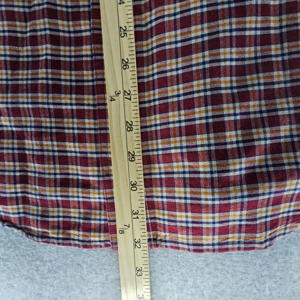 VTG Wrangler 20X Western Shirt Mens LARGE Plaid Flip Cuffs Pocket Long Sleeve‎